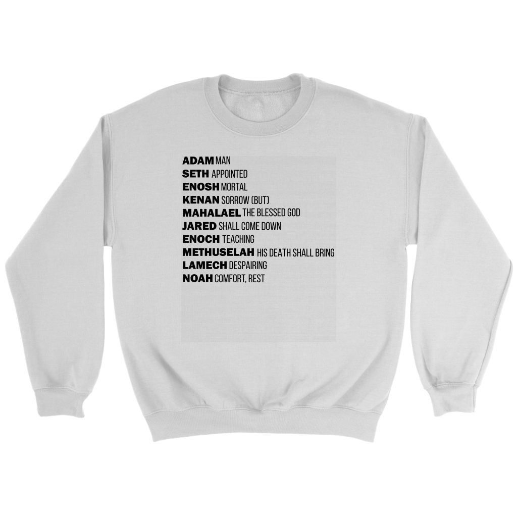 God's Plan From The Beginning Crewneck Part 1