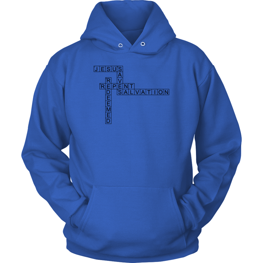 Jesus Crossword Puzzle Unisex Hoodie Part 1