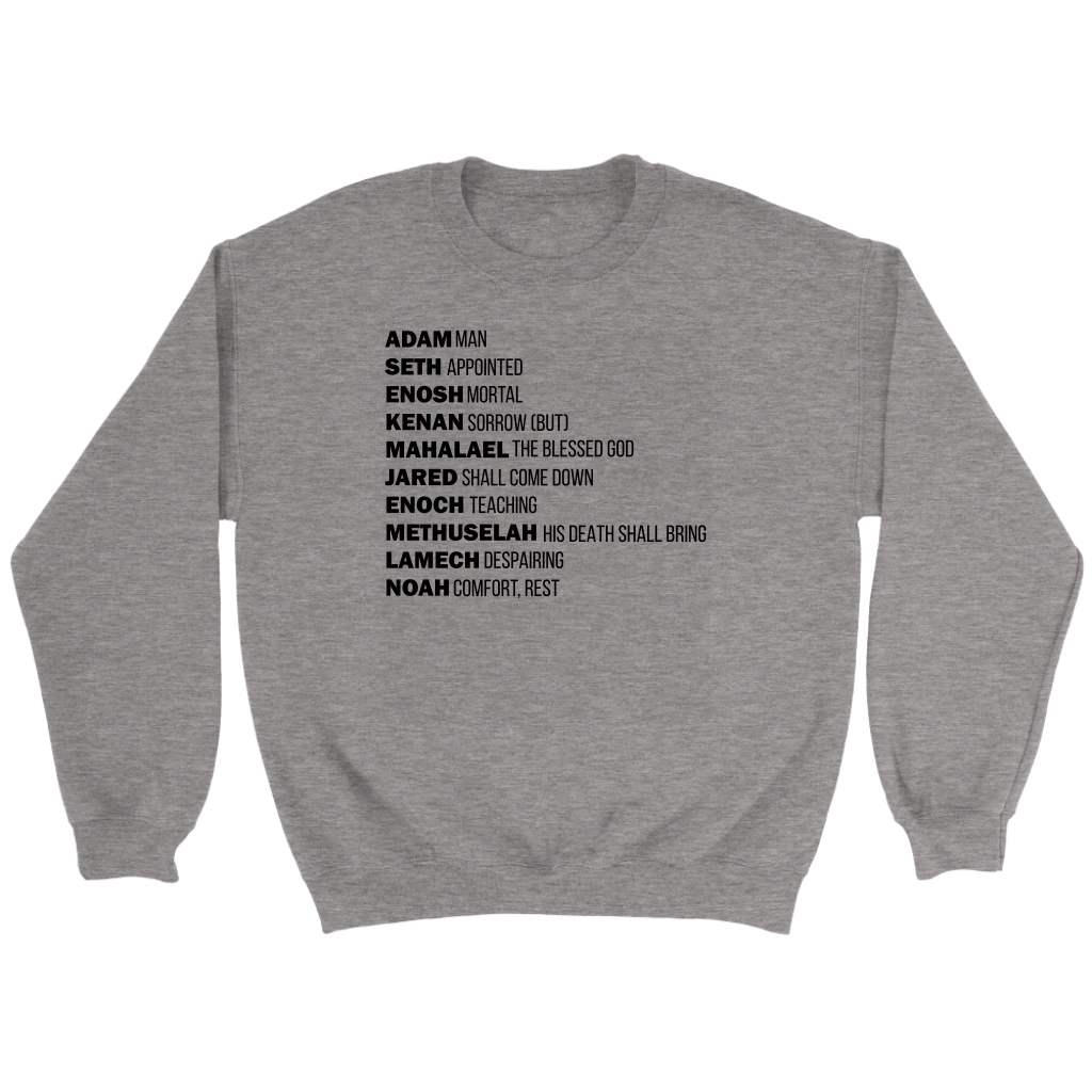 God's Plan From The Beginning Crewneck Part 1