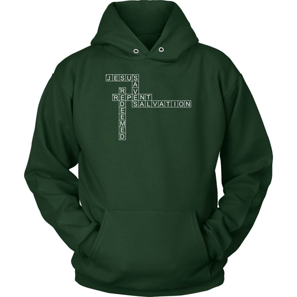 Jesus Crossword Puzzle Unisex Hoodie Part 2