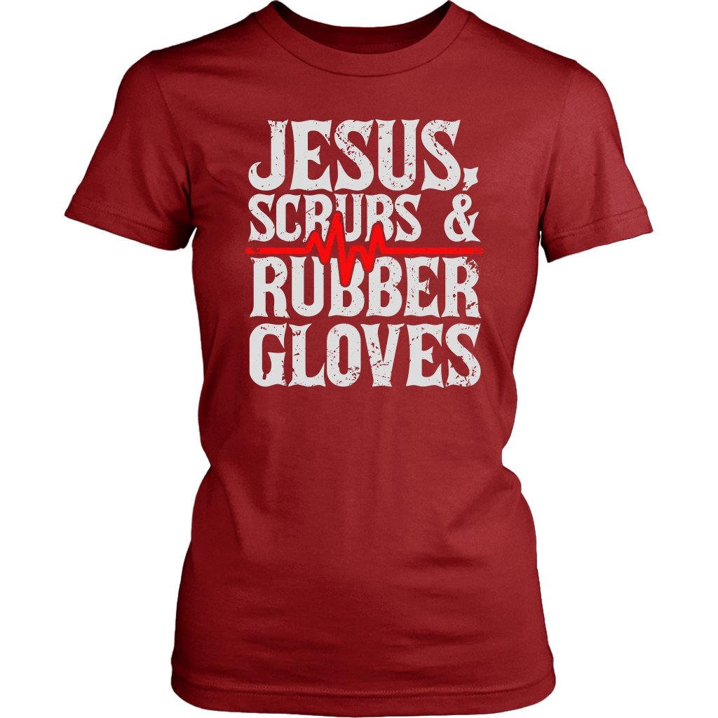 Jesus, Scrubs & Rubber Gloves Women's T-Shirt Part 1