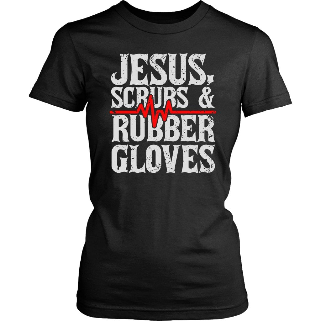 Jesus, Scrubs & Rubber Gloves Women's T-Shirt Part 1