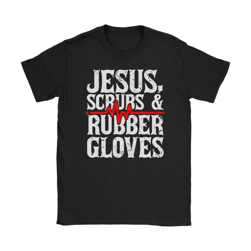 Jesus, Scrubs & Rubber Gloves Women's T-Shirt Part 1