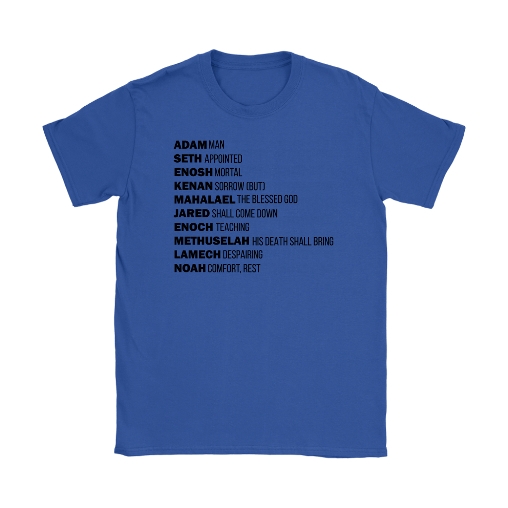 God's Plan From The Beginning Women's T-Shirt Part 1