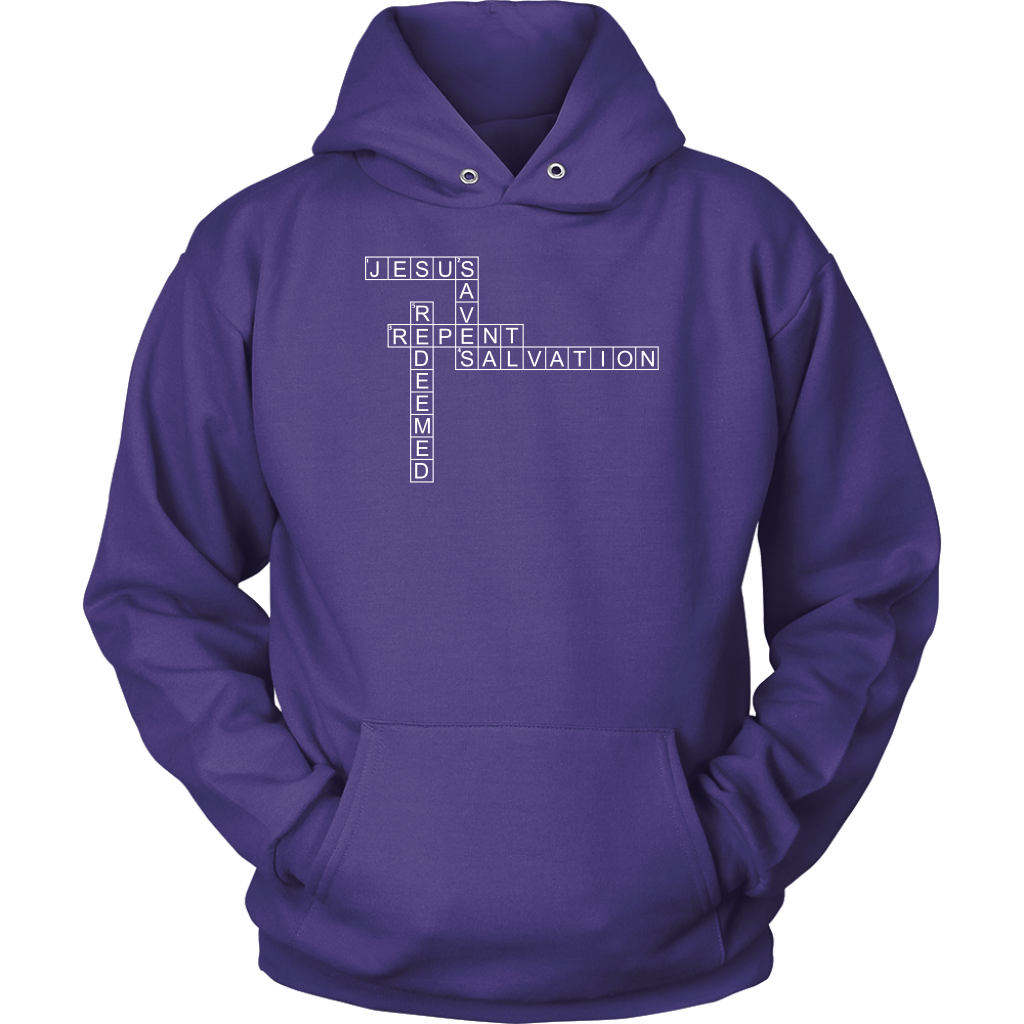 Jesus Crossword Puzzle Unisex Hoodie Part 2
