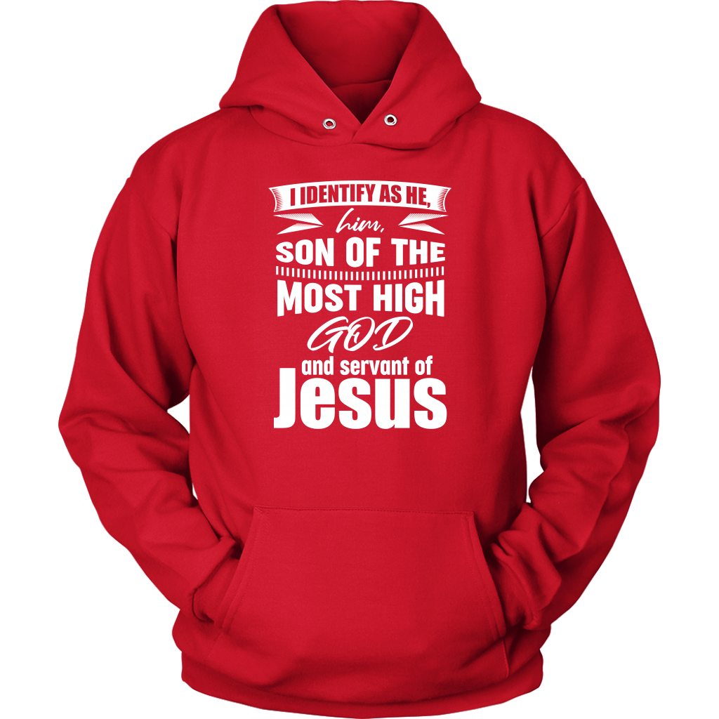 I Identify As He, Him, Son of the Most High God And Servant of Jesus Unisex Hoodie Part 2