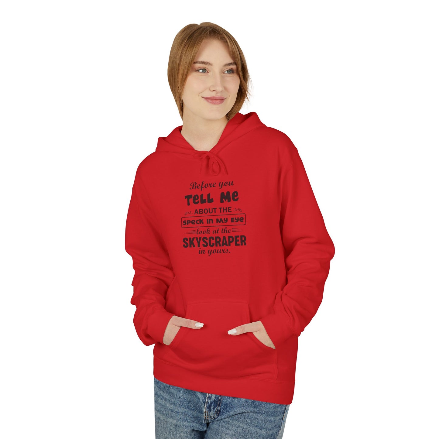 Before You Tell Me About The Speck In My Eye Men's Hoodie Part 1
