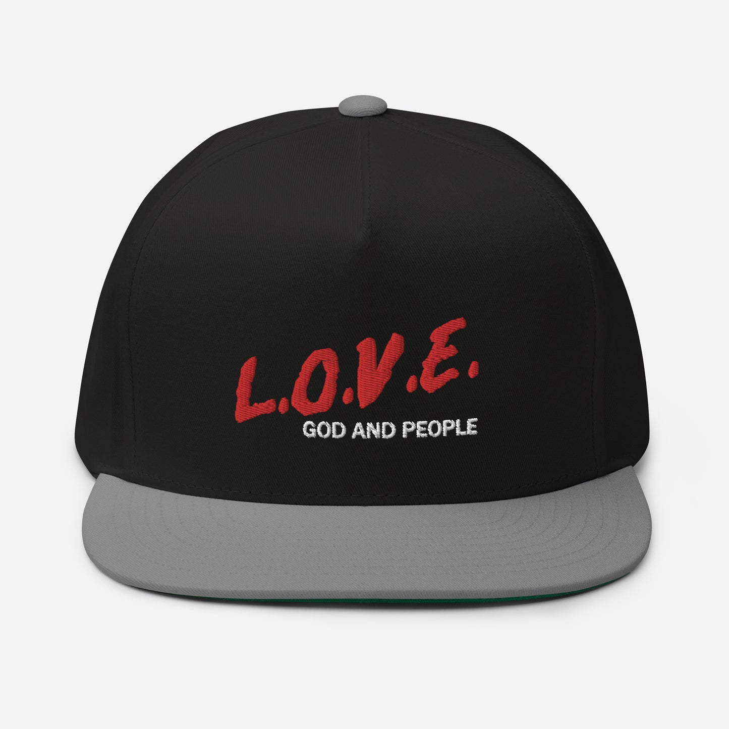 Love...God and People Flat Bill Cap