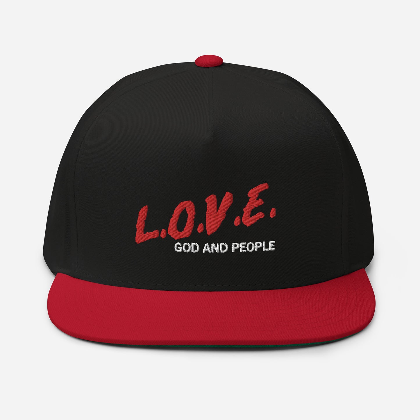 Love...God and People Flat Bill Cap