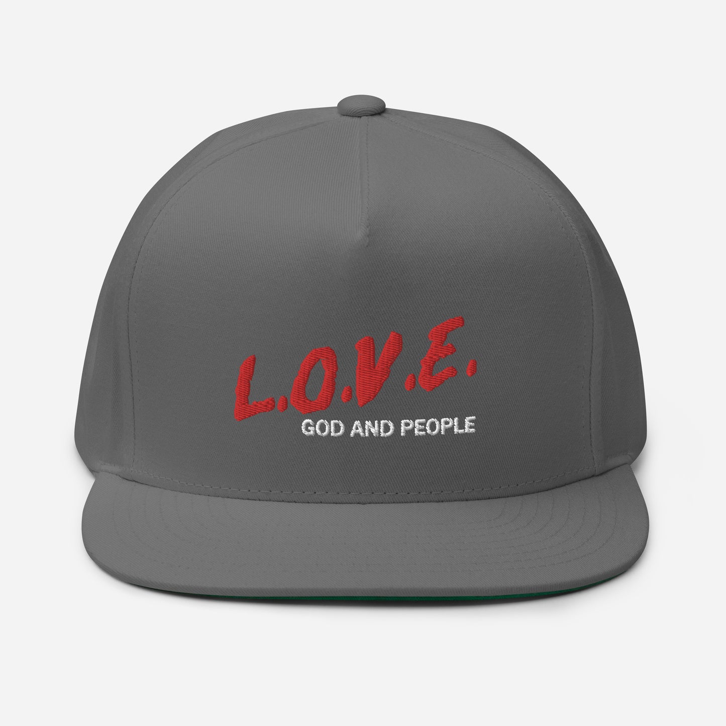 Love...God and People Flat Bill Cap