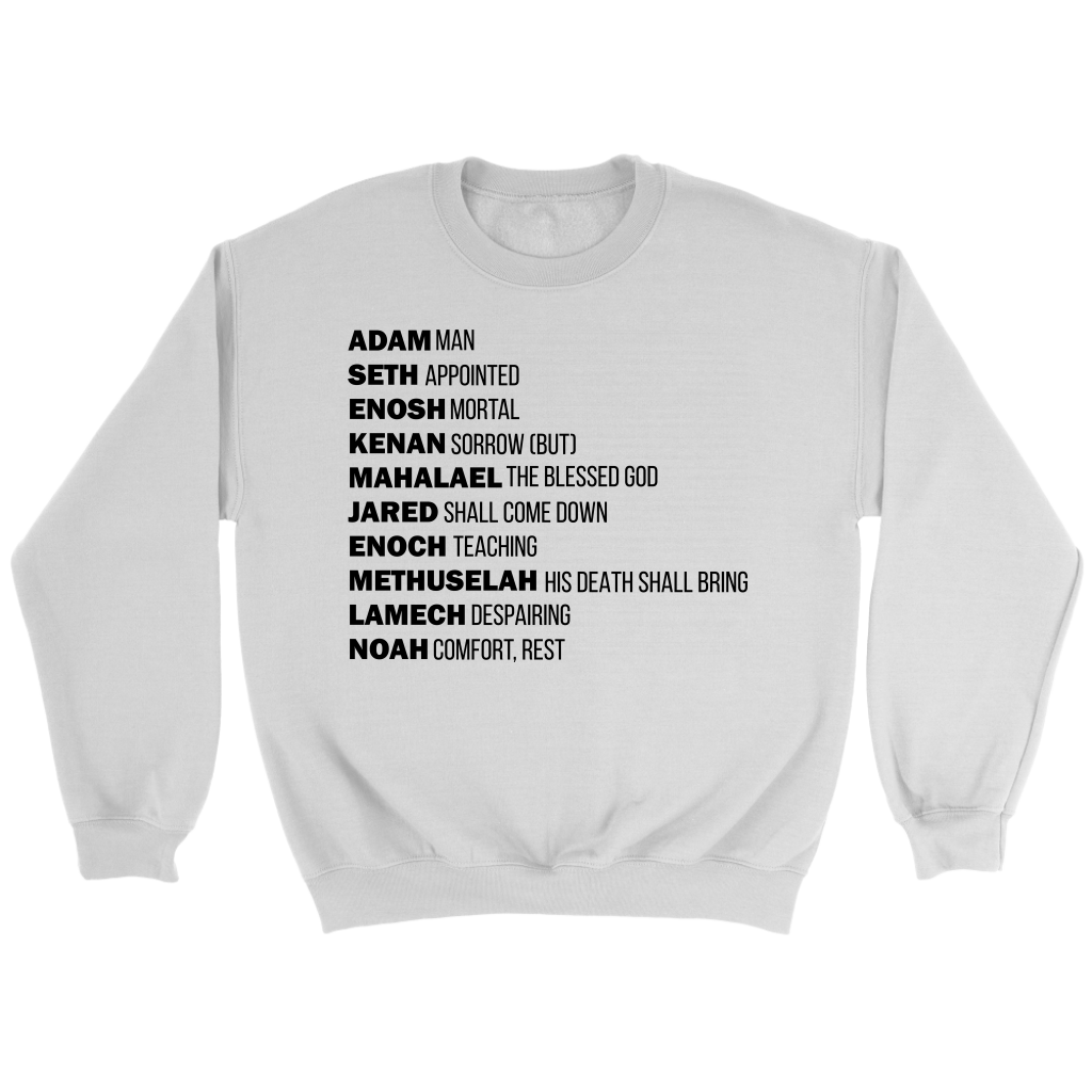 God's Plan From The Beginning Crewneck Part 1