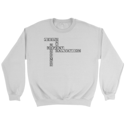 Jesus Crossword Puzzle Crewneck Part 1