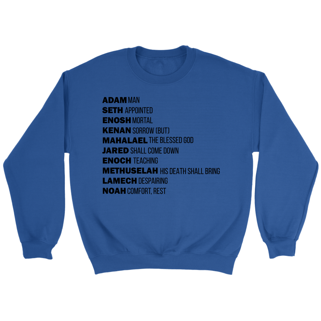 God's Plan From The Beginning Crewneck Part 1