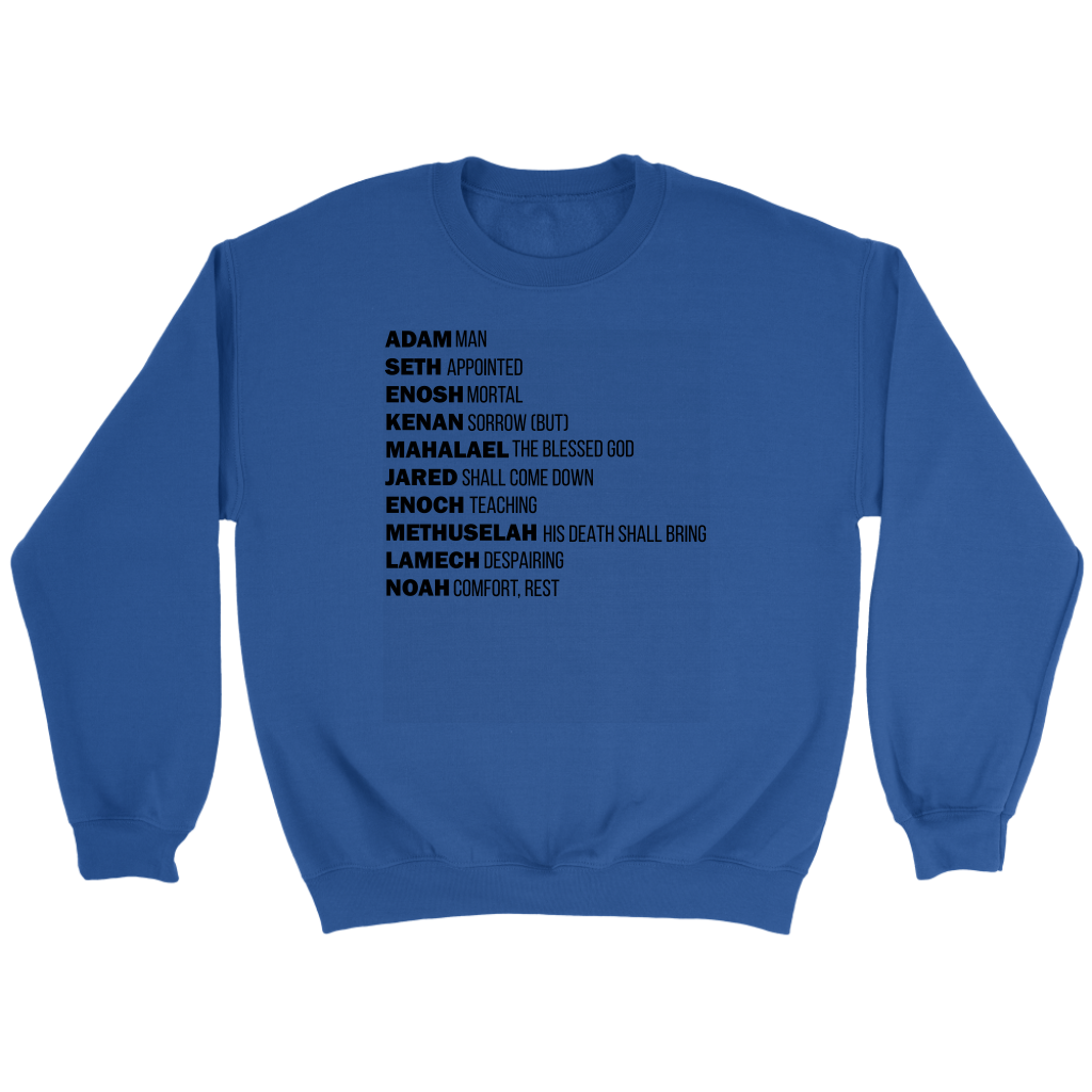God's Plan From The Beginning Crewneck Part 1