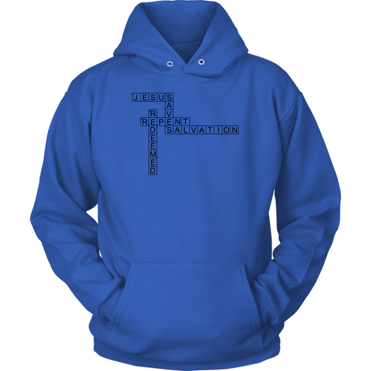 Jesus Crossword Puzzle Unisex Hoodie Part 1