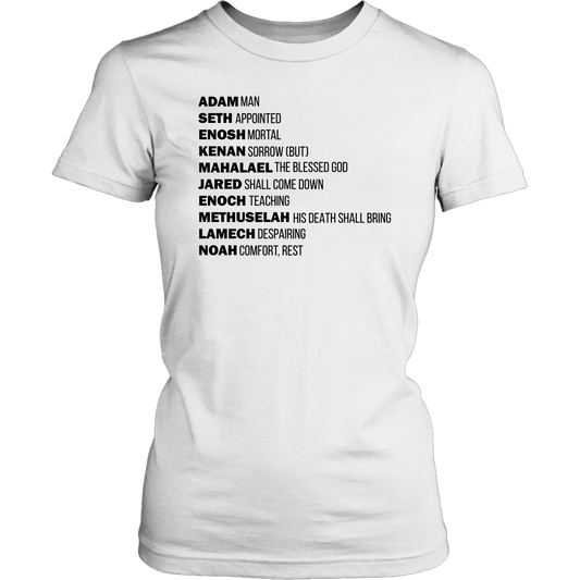 God's Plan From The Beginning Women's T-Shirt Part 1