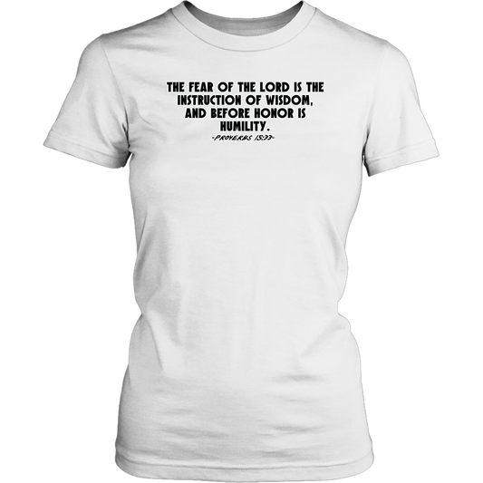 Proverbs 15:33 Women's T-Shirt Part 1