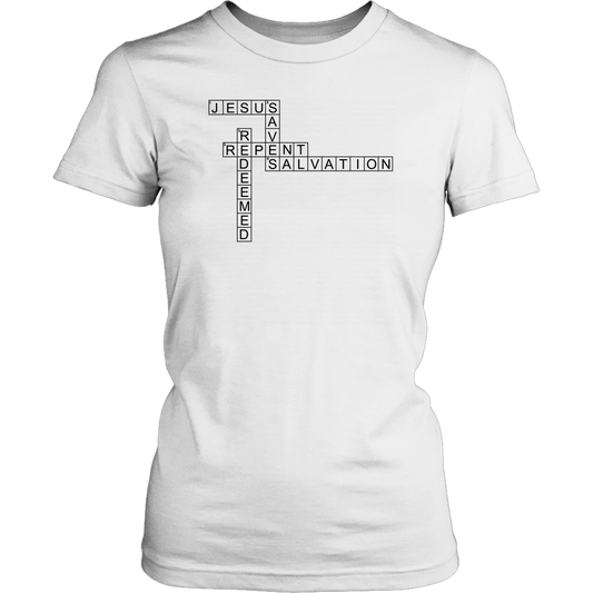 Jesus Crossword Puzzle Women's T-Shirt Part 1